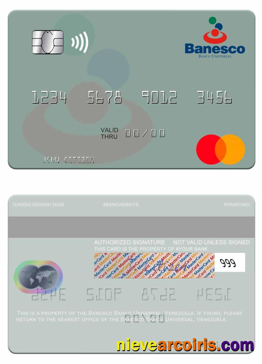 Venezuela Banesco Banco Universal mastercard